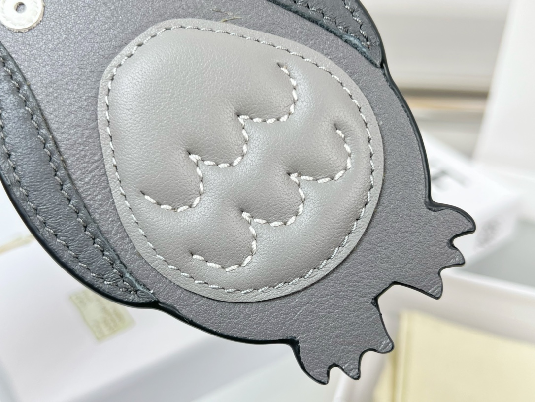 Loewe Key Chain Owl Charm Imported Calfskin Keychain Charms Accessories