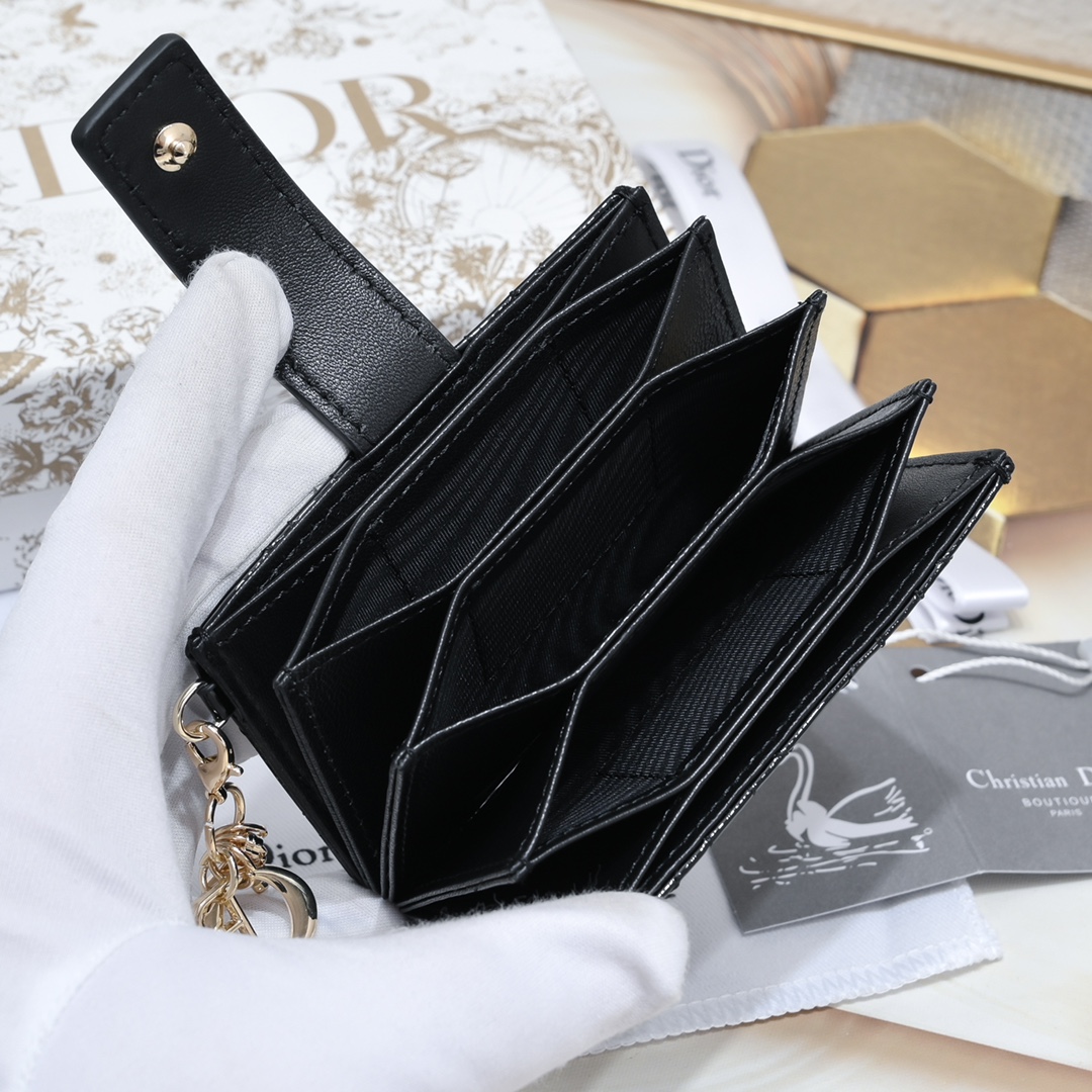 Lady Dior 5-Gusset Card Holder 10A+ top quality S0178 LM091 10.4cm