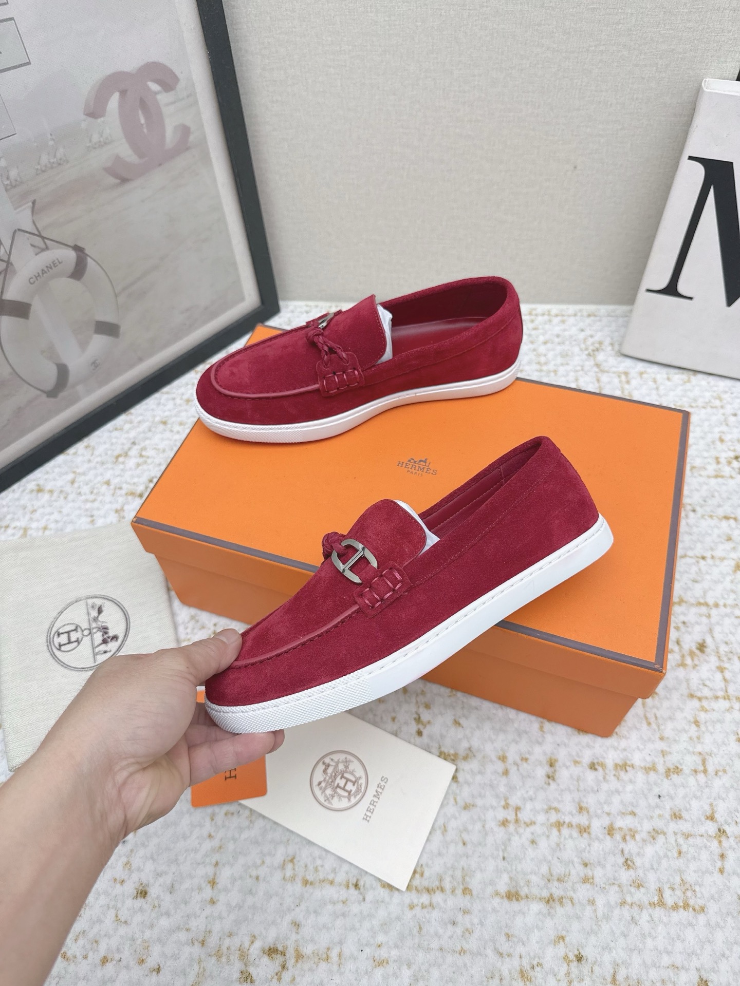 Hermes Shoes Loafers Cowhide