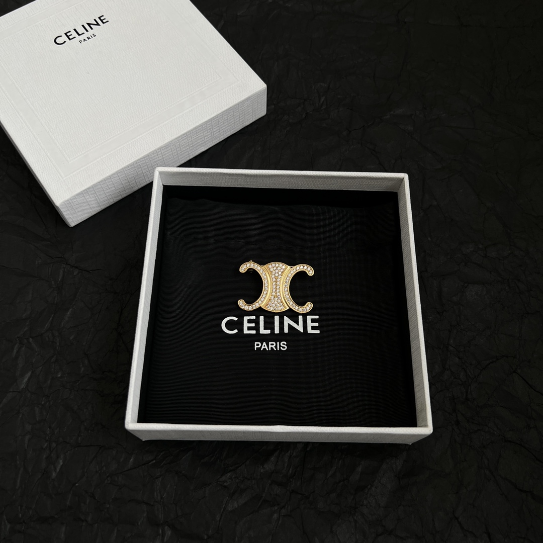Celine Jewelry Brooches Arc de Triomphe Fine Drill