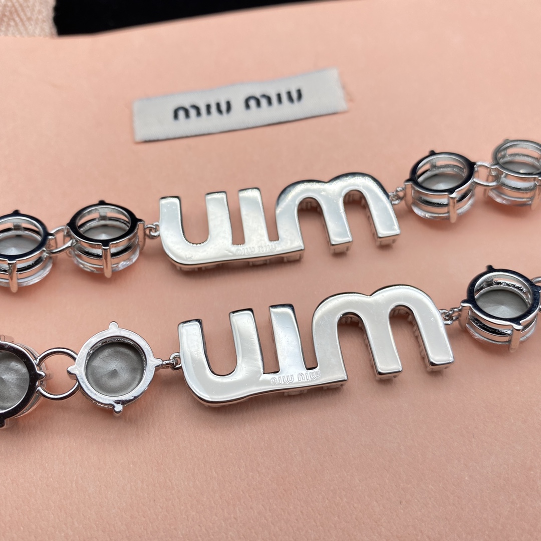 Miu Miu Jewelry Bracelets letter diamond bracelet