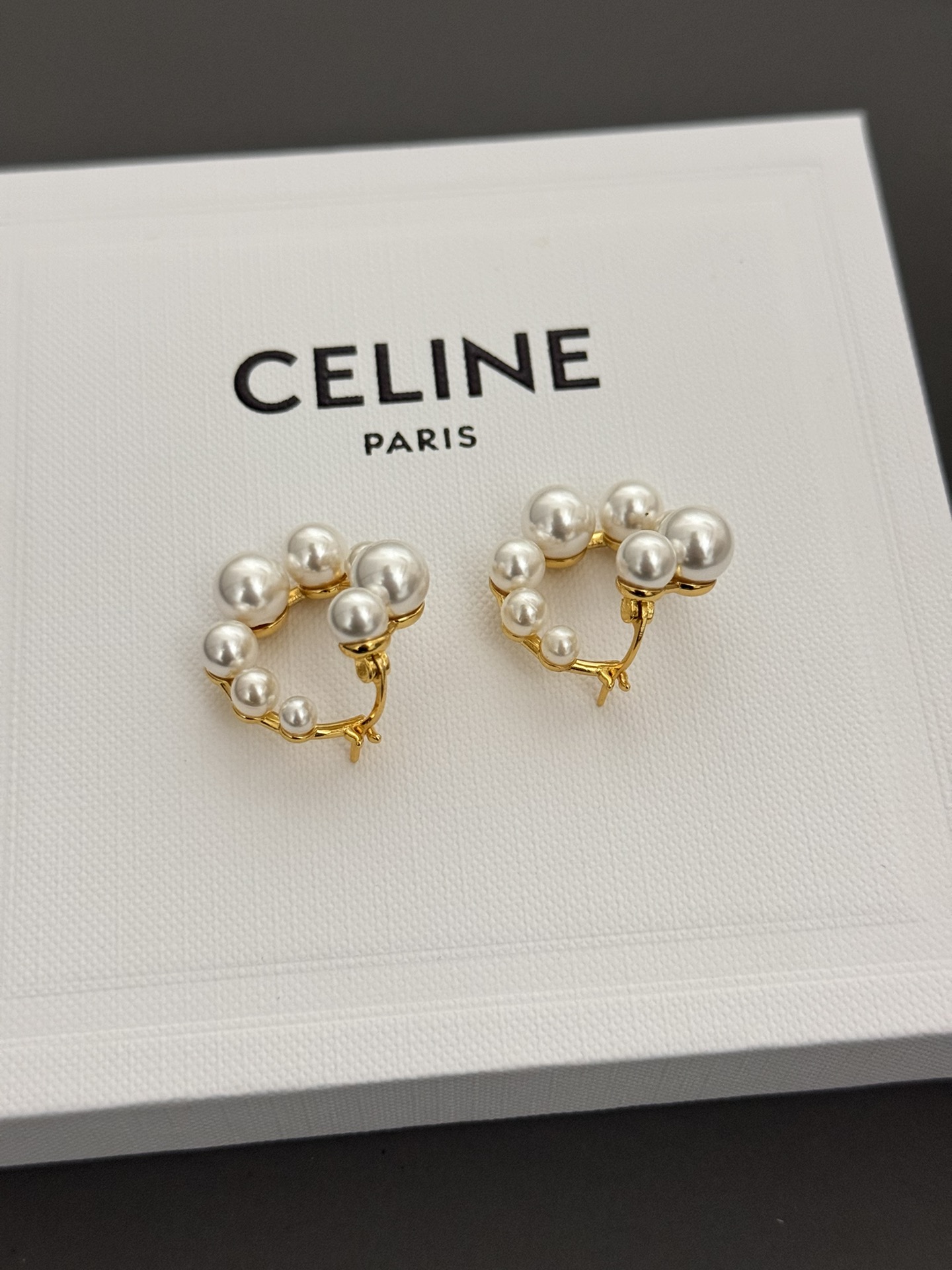 Celine Jewelry Earring Pearl Semi-circle Earrings