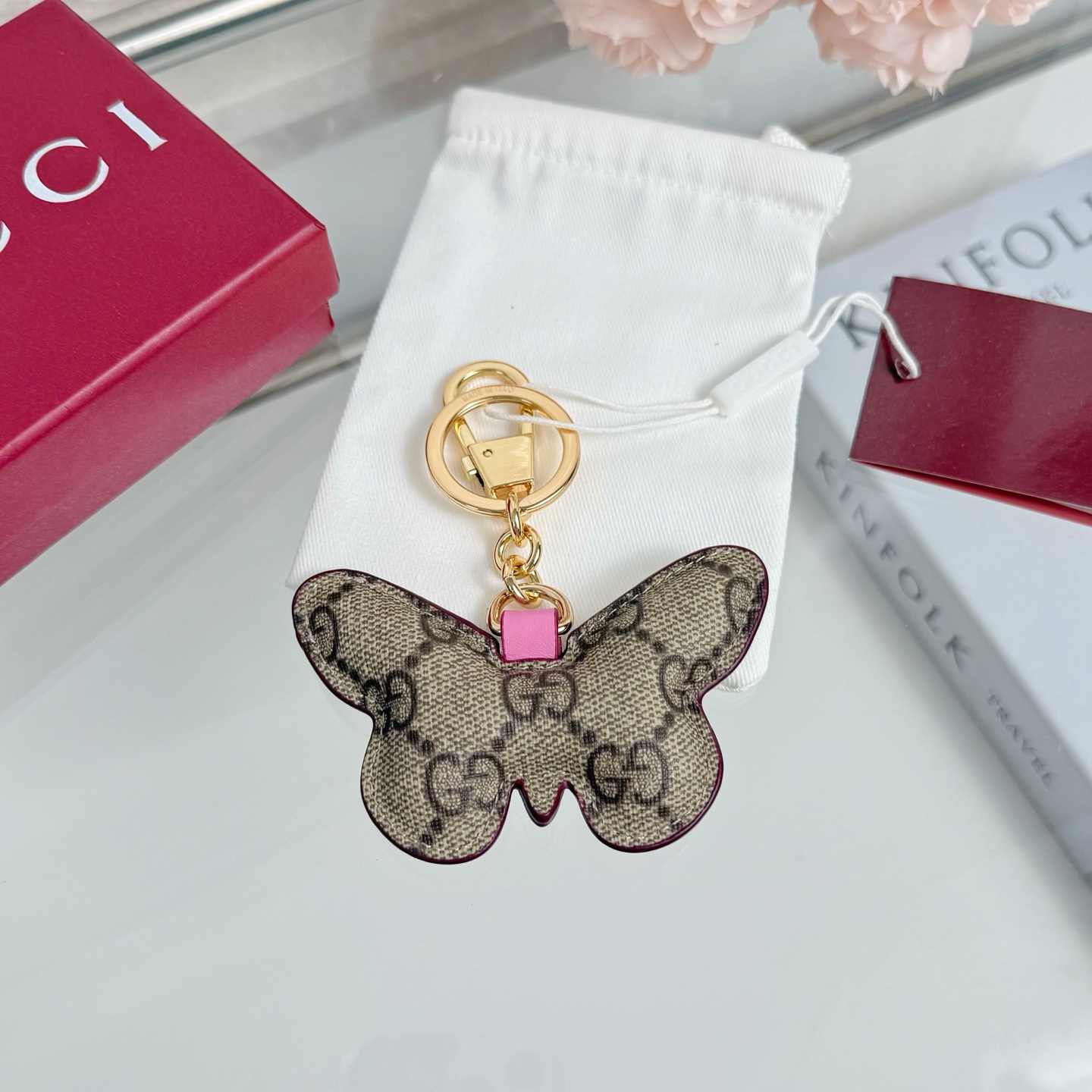 Gucci Key Chain Butterfly Keychain Charms Accessories
