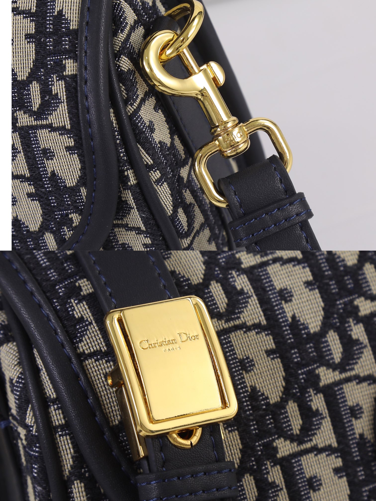 Medium Dior Bobby bag Blue print CD-2011 XB081 22cm