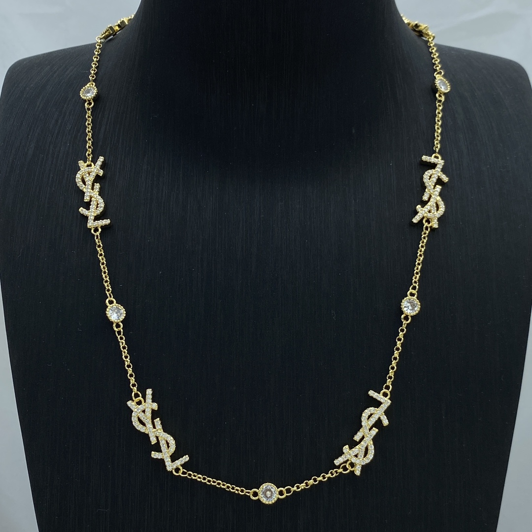 Saint Laurent Jewelry Necklace Interlocking