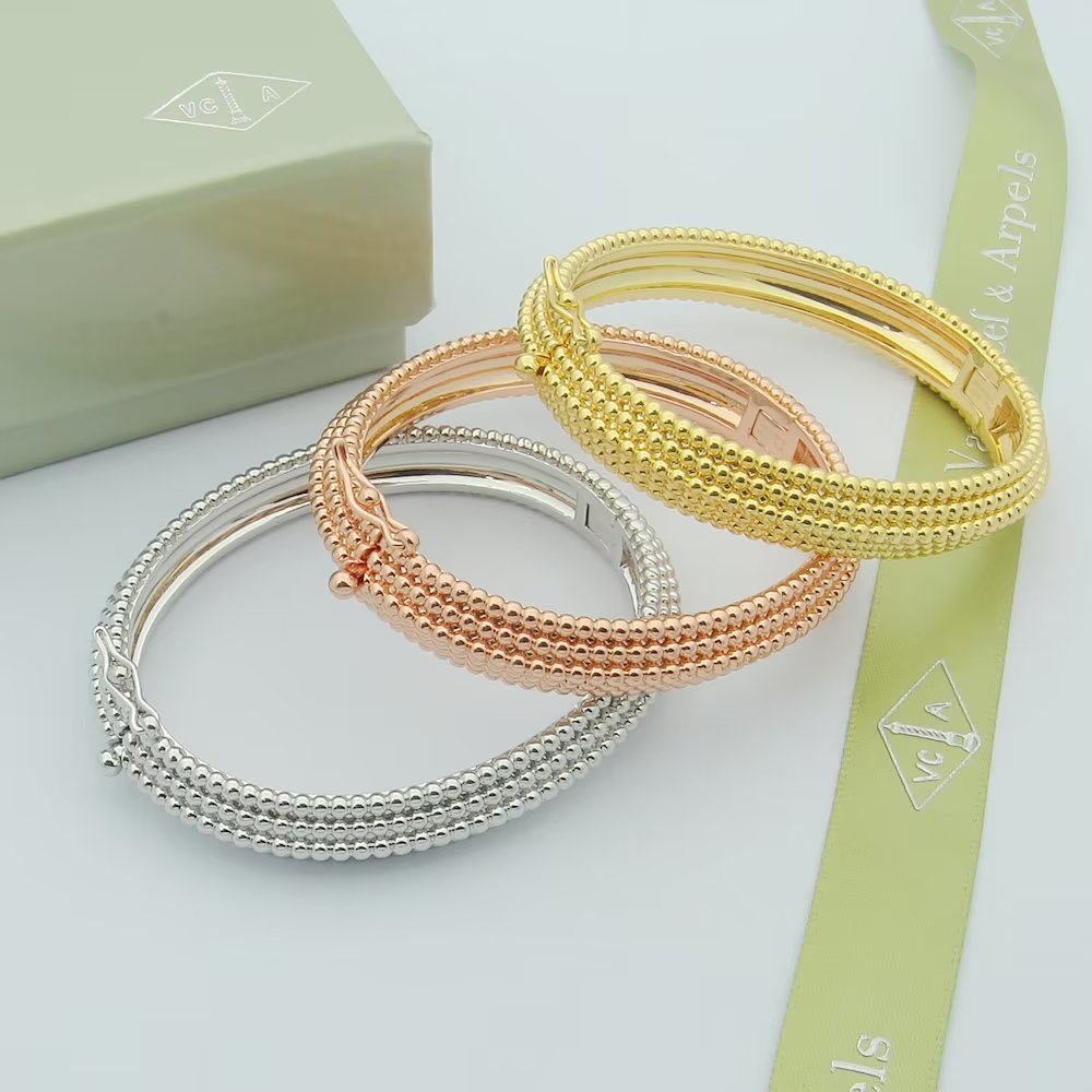 Van Cleef & Arpels Jewelry Bangle Perlee Bead Bracelet