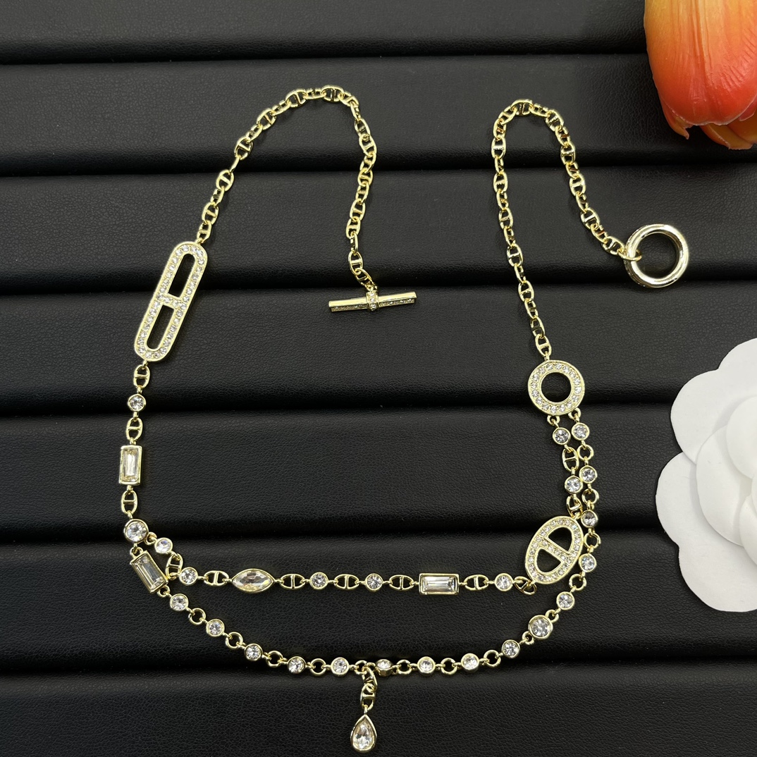 Hermes Jewelry Necklace Full Drill Design