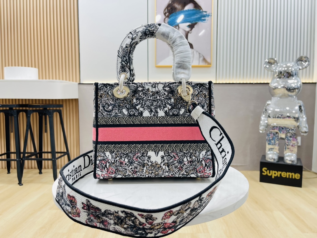 10A + top quality Dior Medium Lady D-Lite Bag 9920 DD003 24cm