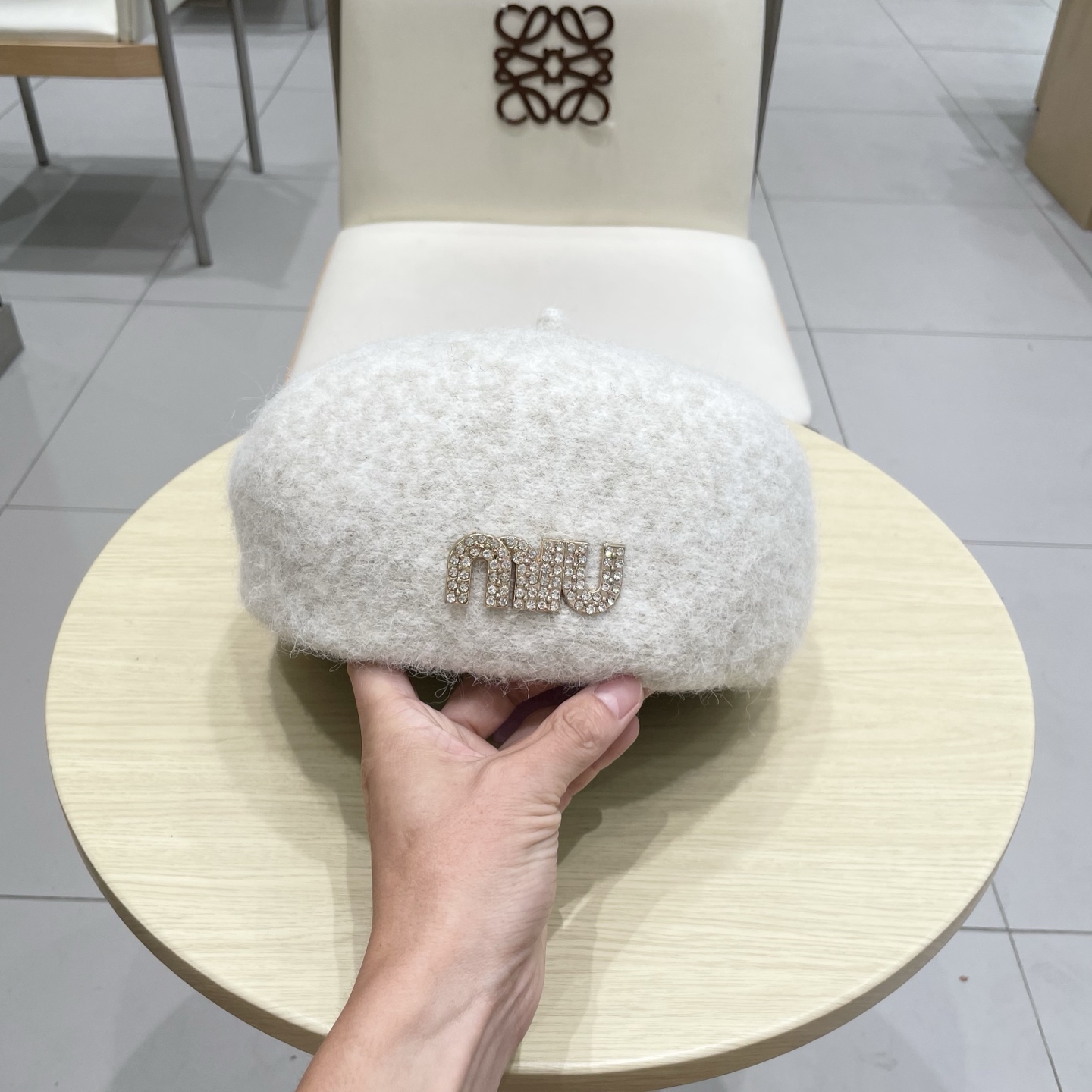 Miu Miu Hat British Retro Painter's Hat Beret Accessories