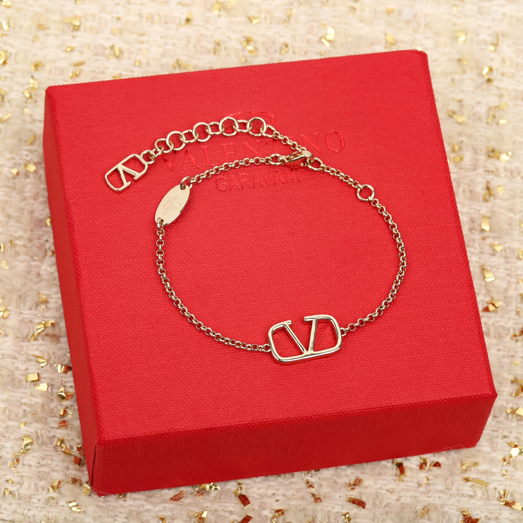 Valentino Jewelry Bracelets Classic Square V-Logo Bracelet