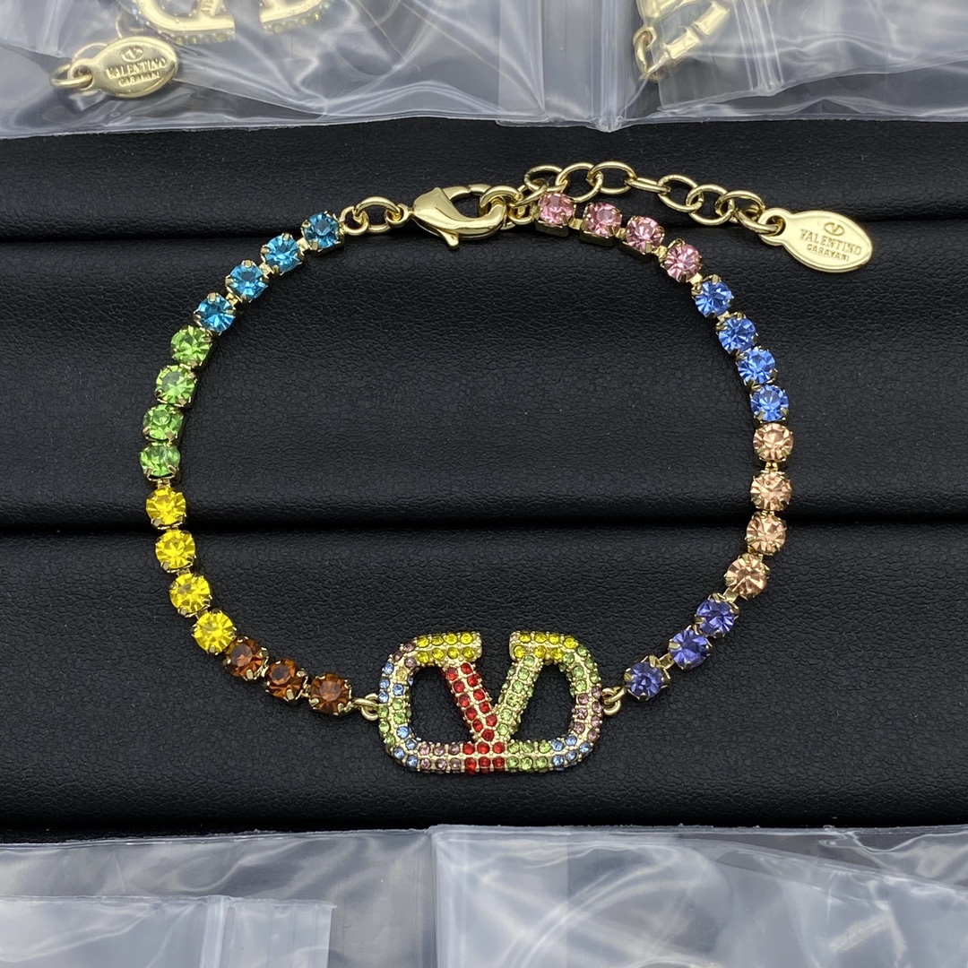 Valentino Jewelry Bracelets Full Colored Diamond Bracelet