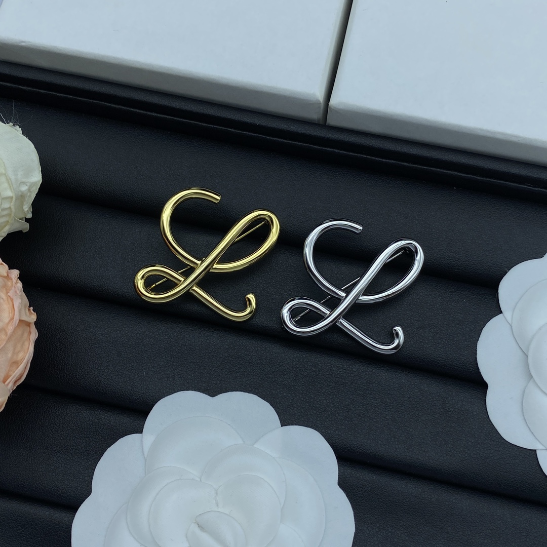 Loewe Jewelry Brooches Simple L Brooch