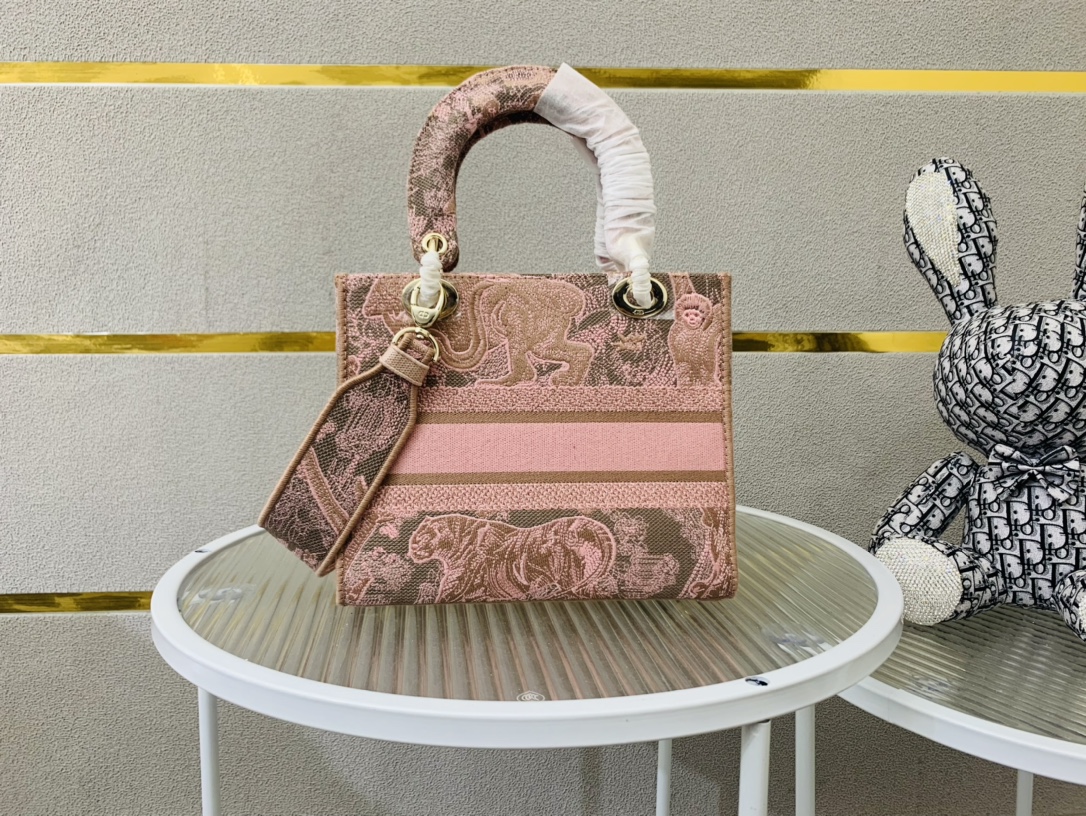 10A + top quality Dior Medium Lady D-Lite Bag 9920 DD003 24cm