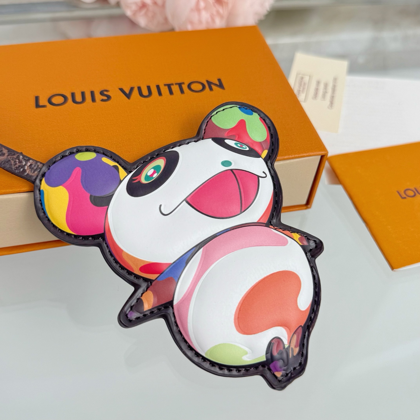 Louis Vuitton Key Chain LV X TM Superflat Panda Leather Bag Keychain Accessories