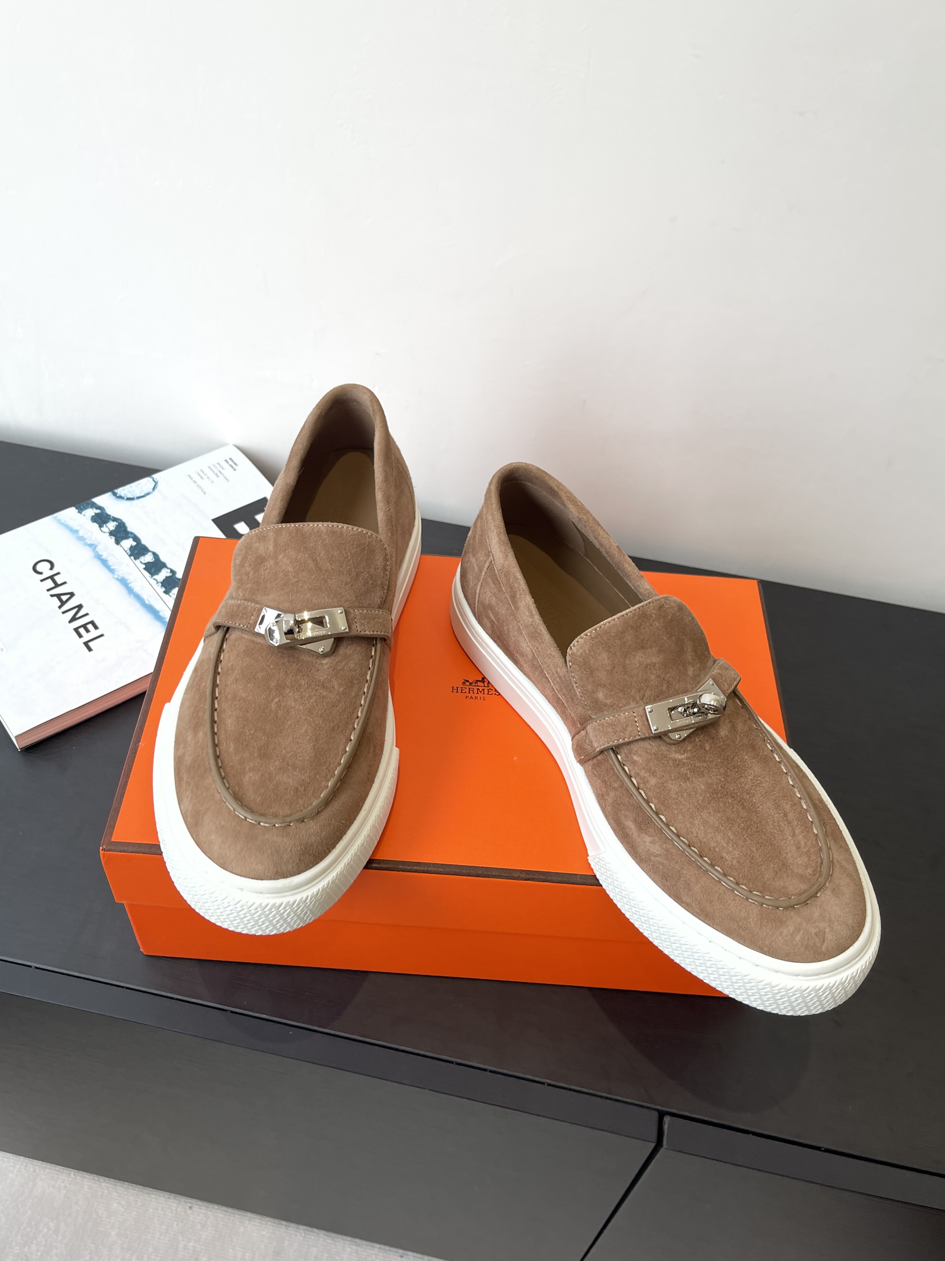Hermes Shoes Loafers Cowhide
