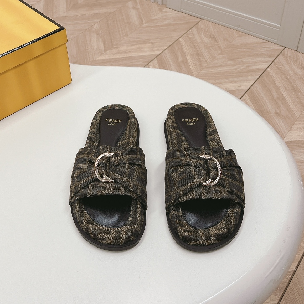 Fendi Shoes FF Monogram ladies' Slippers