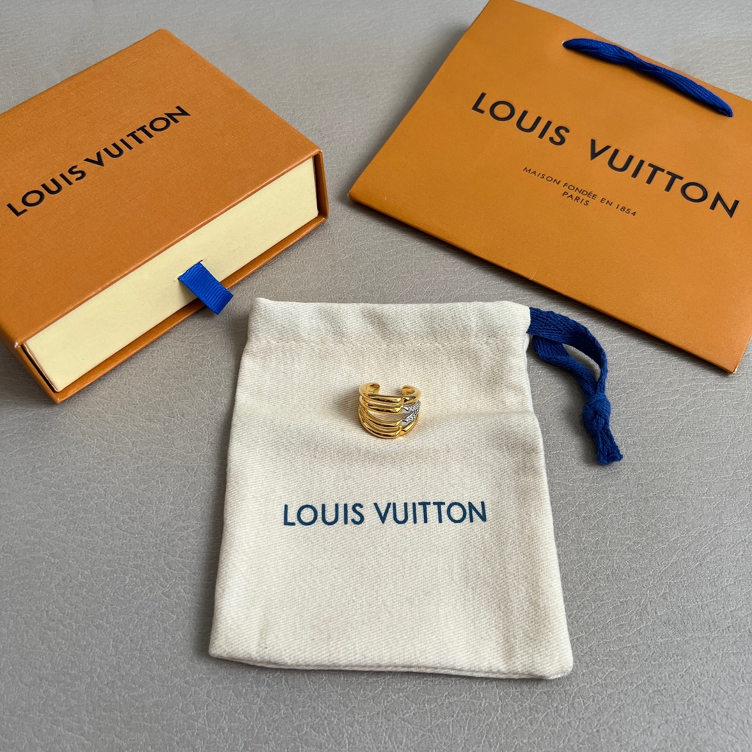 Louis Vuitton Jewelry Rings Unique Cross Halo