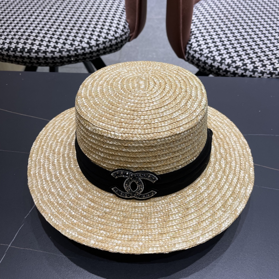 Chanel Hat Sun Protection And Uv Protection Straw Hat Accessories