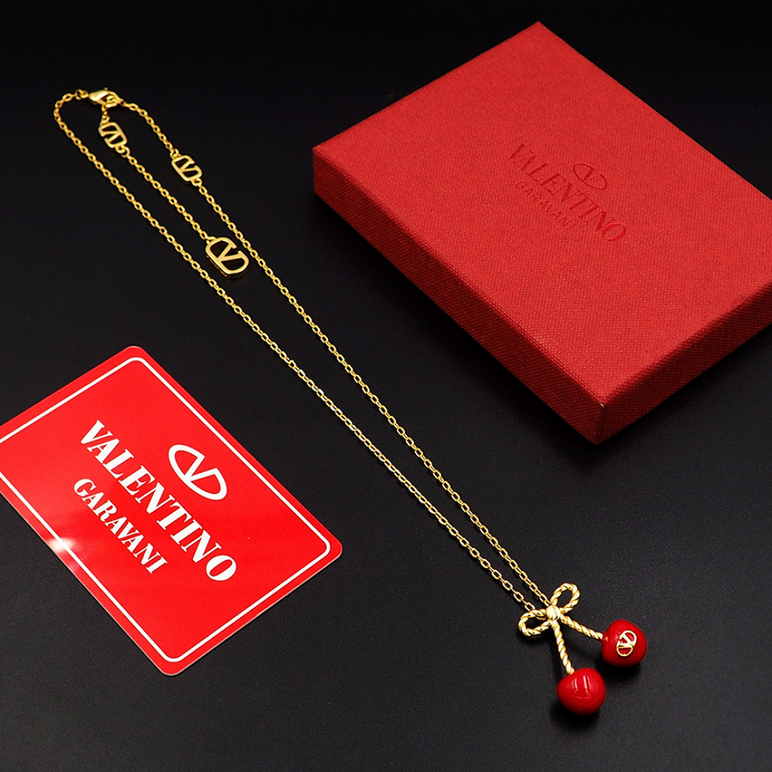 Valentino Necklace Twisted Knot Cherry Necklace Jewelry