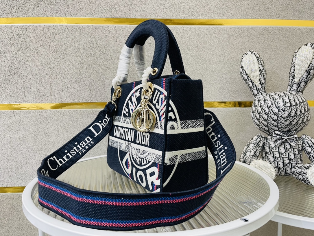 10A + top quality Dior Medium Lady D-Lite Bag 9920 DD003 24cm