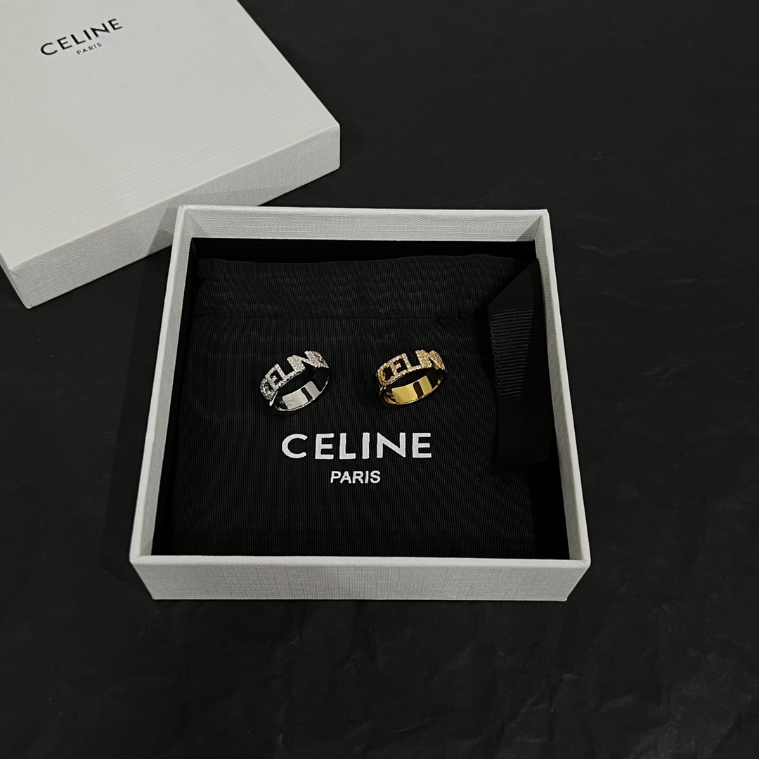 Celine Jewelry Rings letter hollow design