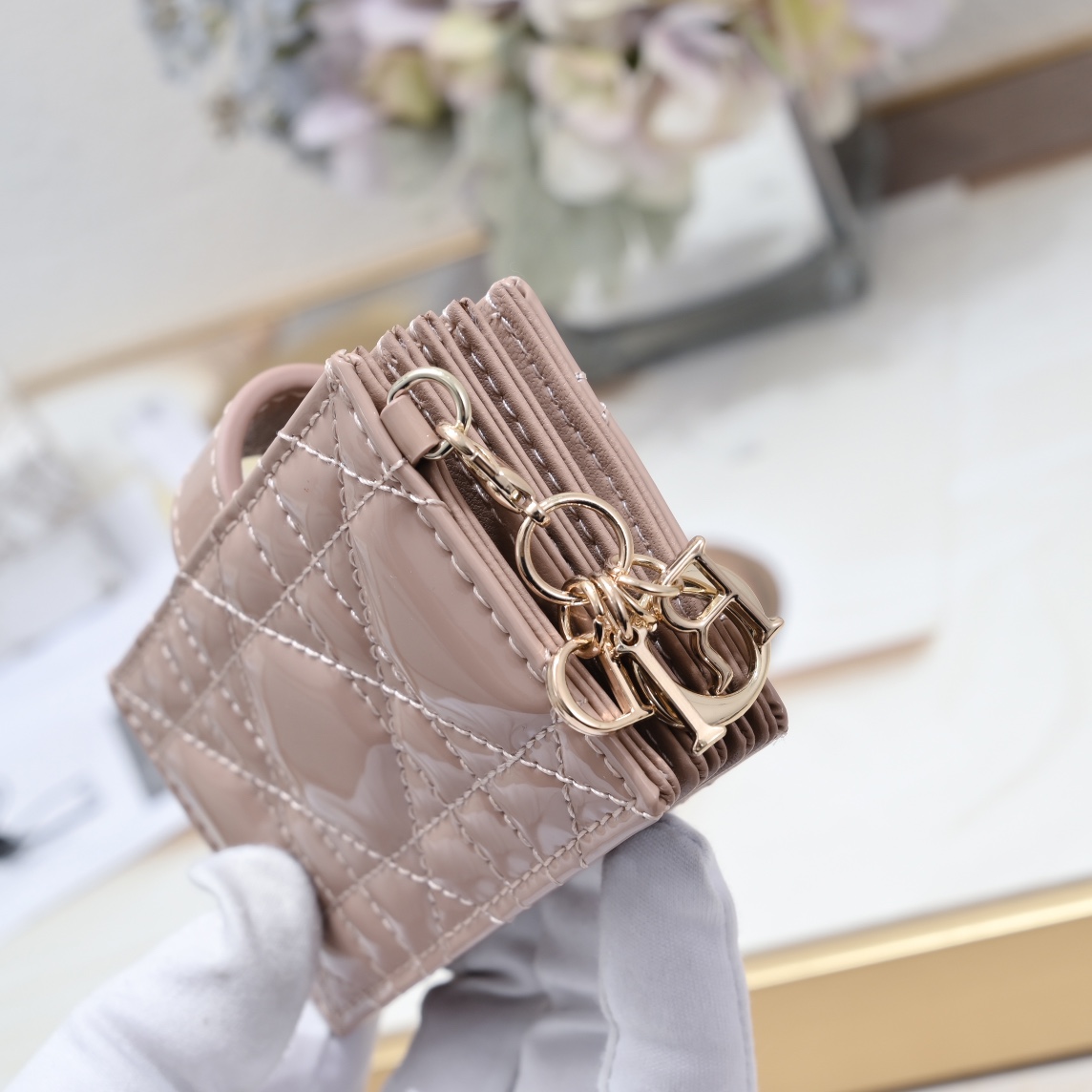 Lady Dior 5-Gusset Card Holder 10A+ top quality S0178 LM091 10.4cm