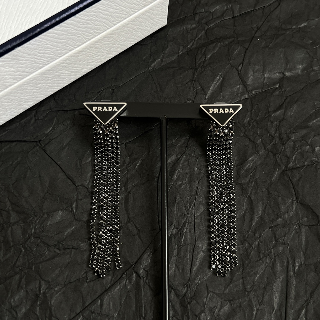 Prada Jewelry Earring Triangle tassel