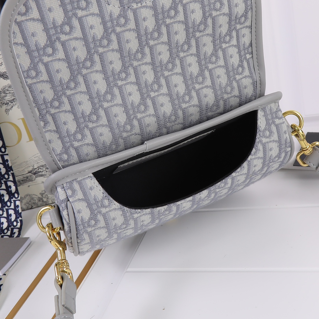 Medium Dior Bobby bag Grey print CD-2011 XB081 22cm