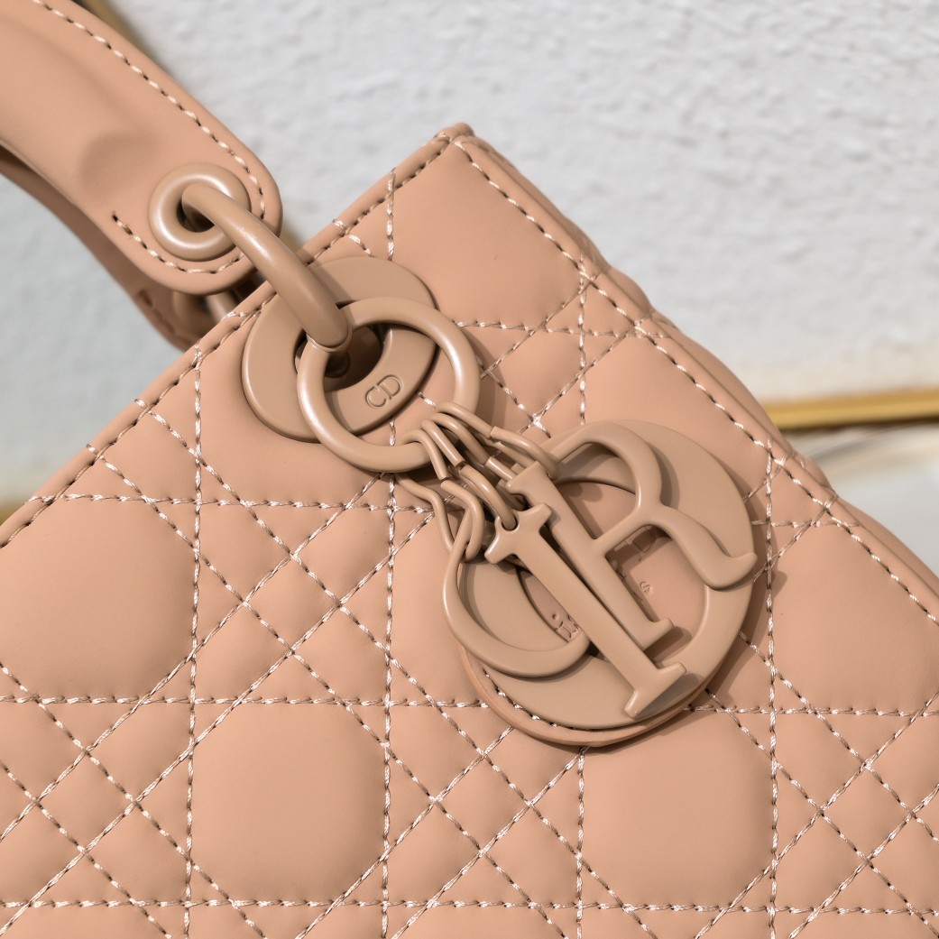 Small Lady Dior My ABCDior Bag Apricot Matte 2022 LM061 20cm