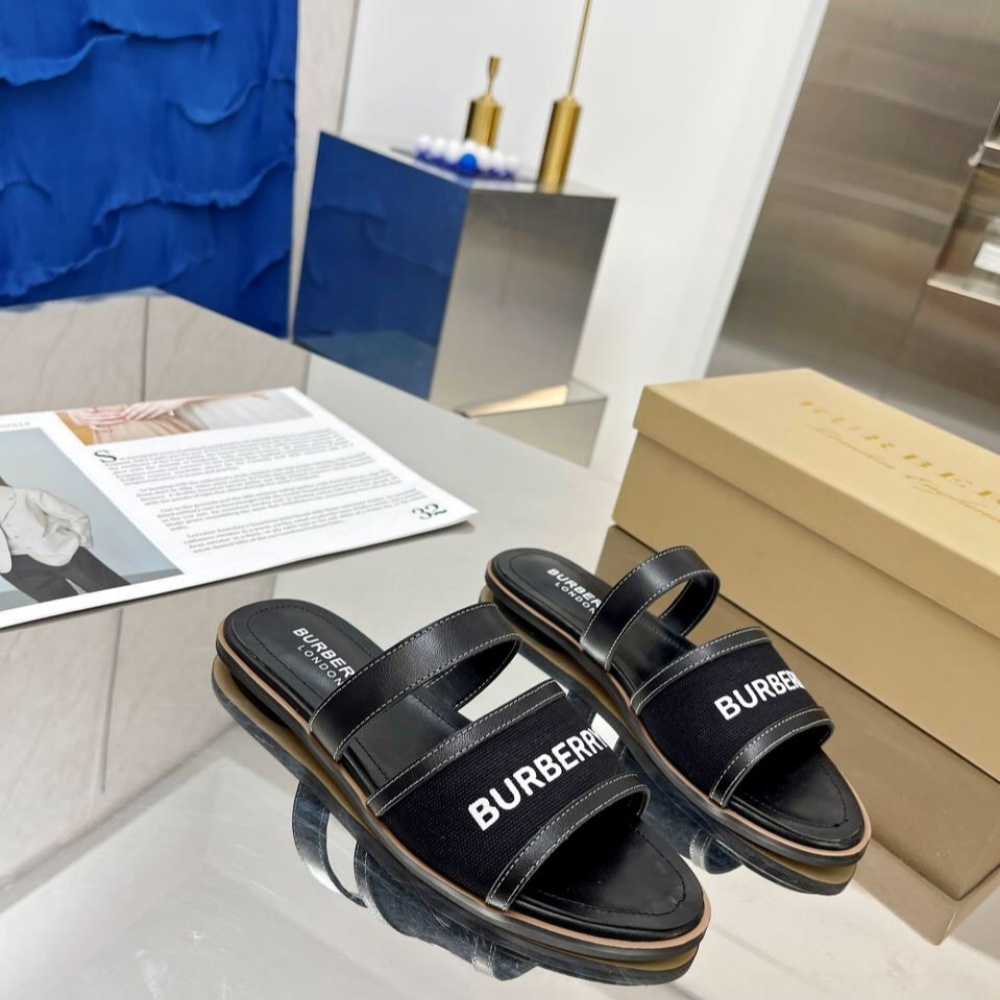 Burberry Shoes Slippers Canvas