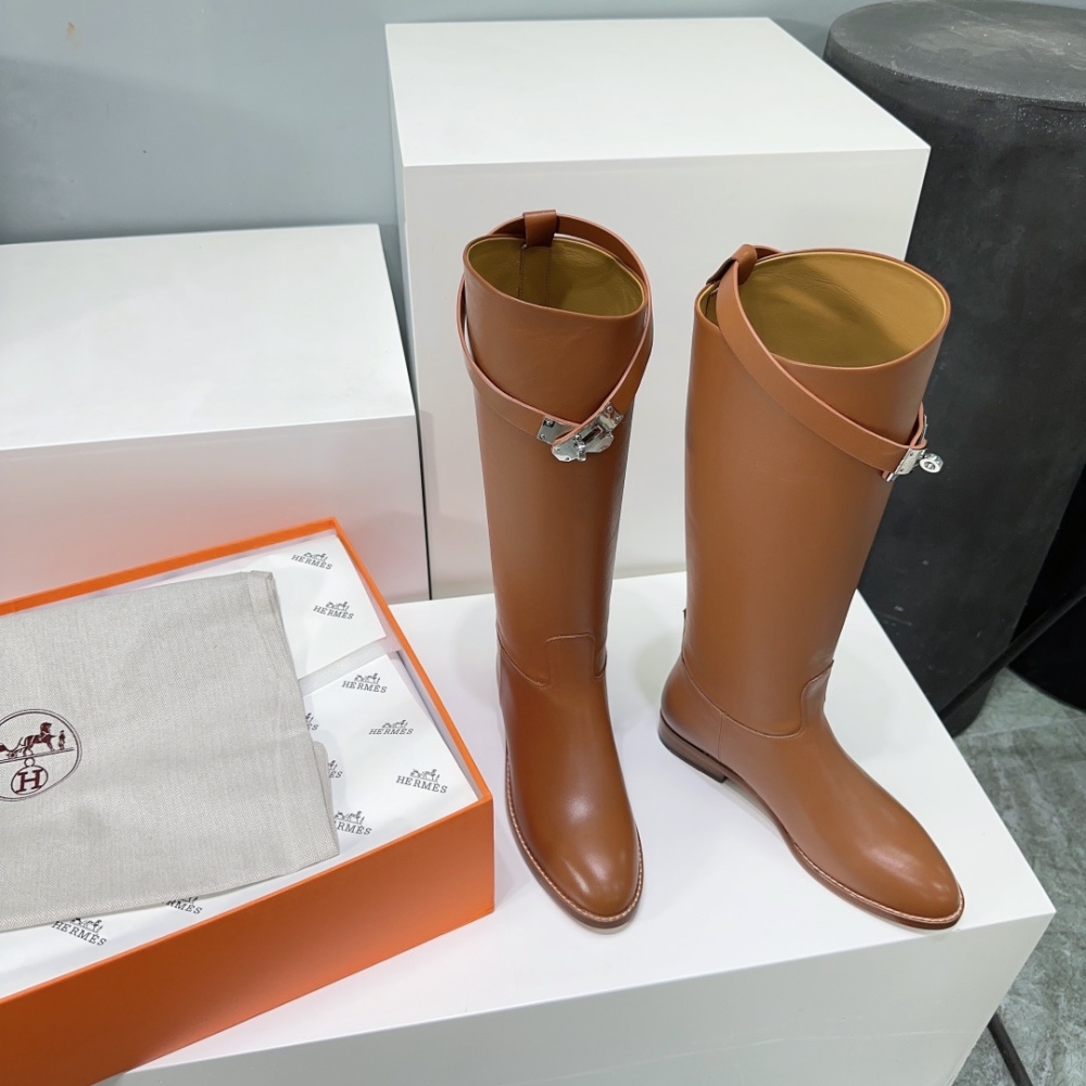 Hermes Shoes Boots Kelly Cowhide