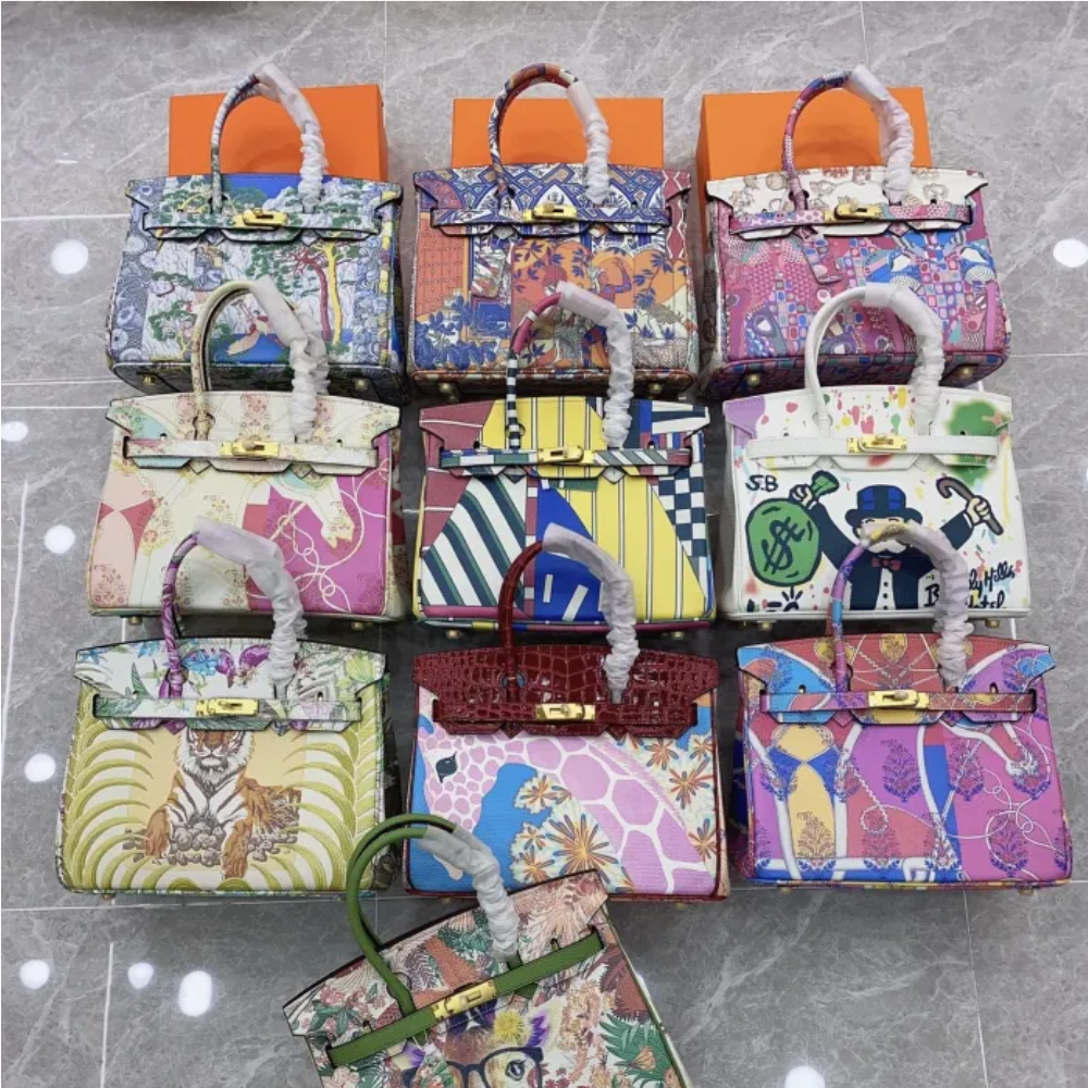 Hermes BIRKIN Painting XYZ053 30cm 02