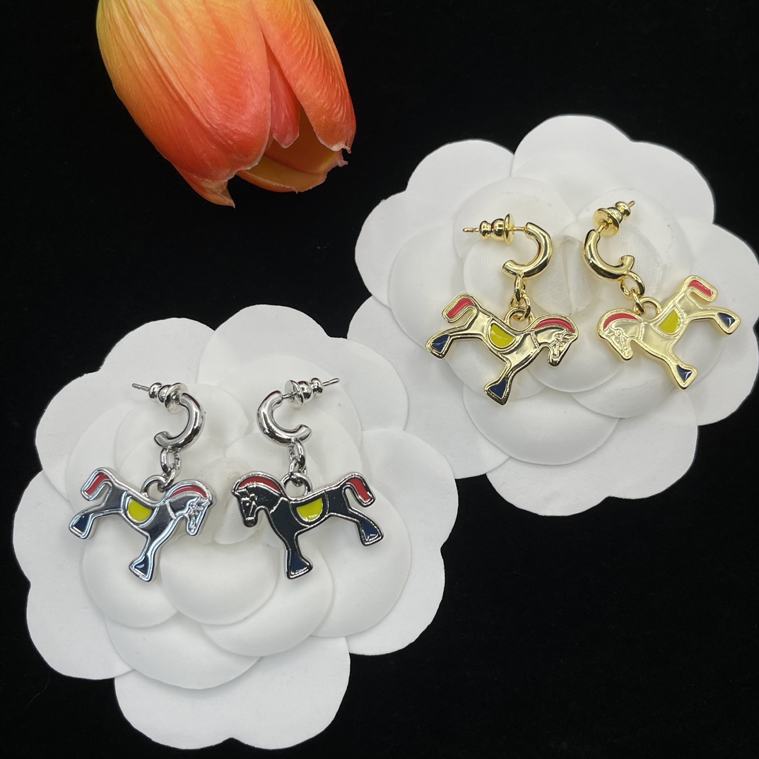 Hermes Earring Jewelry Pony styling design