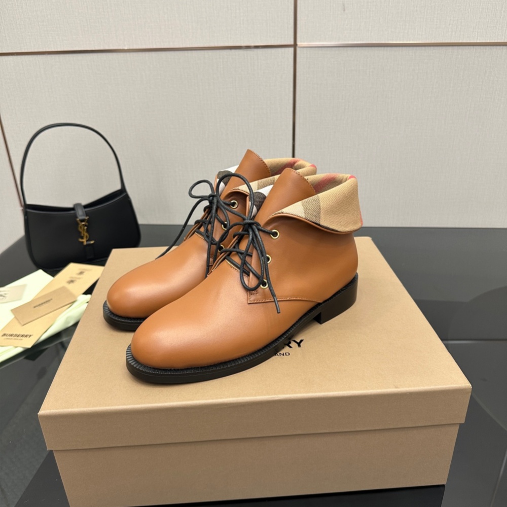 Burberry Shoes Boots Canvas Cowhide