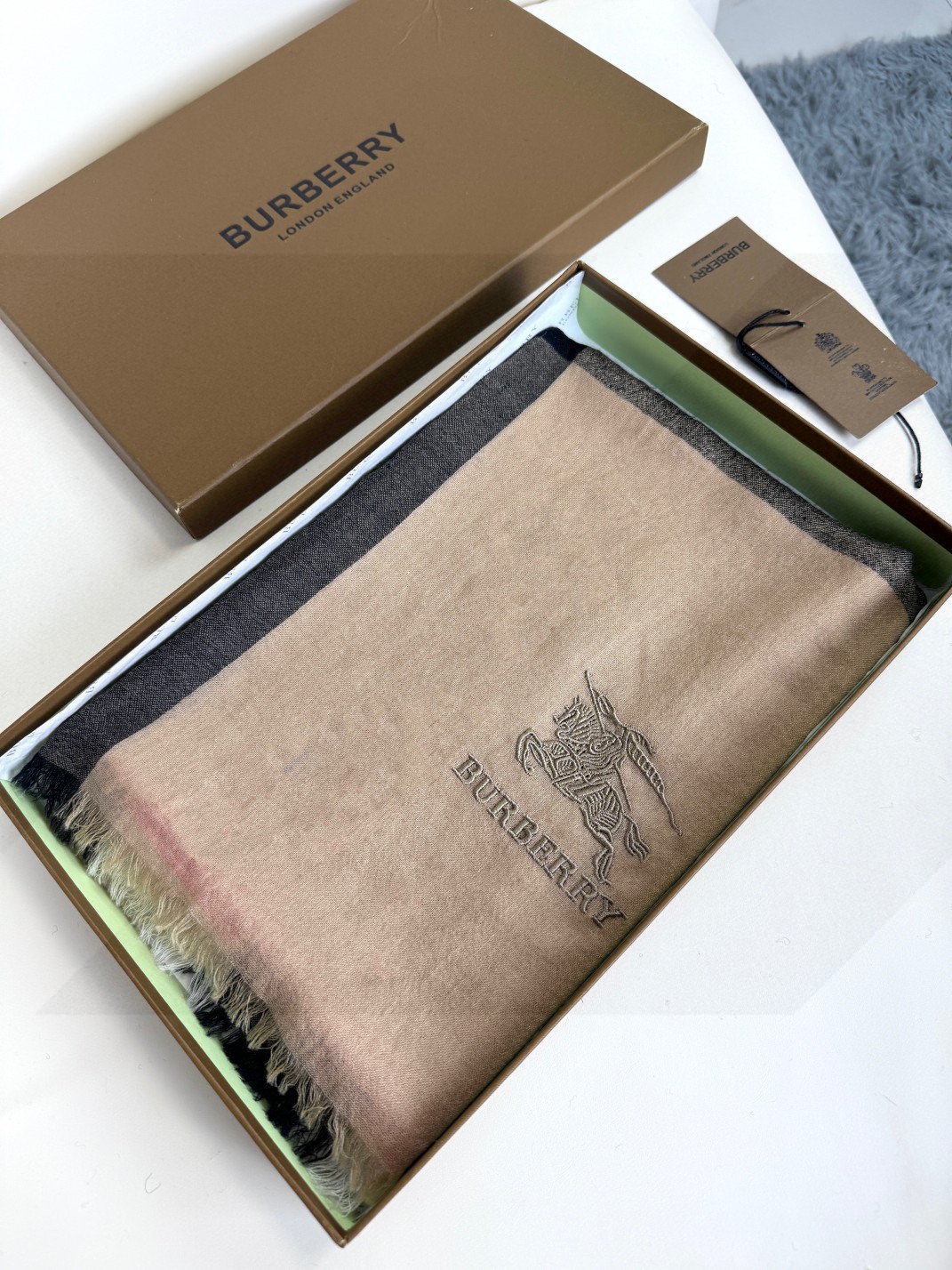 Burberry Scarf Classic Plaid Scarf Cashmere 90*200cm Accessories