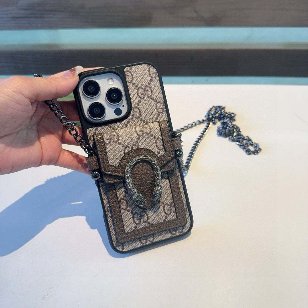 Gucci Phone Case Veined Dionysus Snakehead Card Holder Crossbody Phone Case Accessories