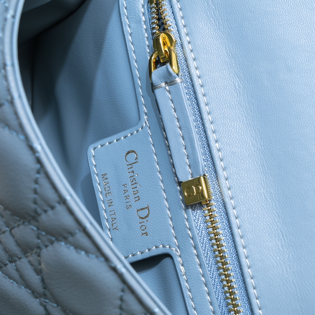 Small Dior Caro Bag Blue 9797 XB091 21cm