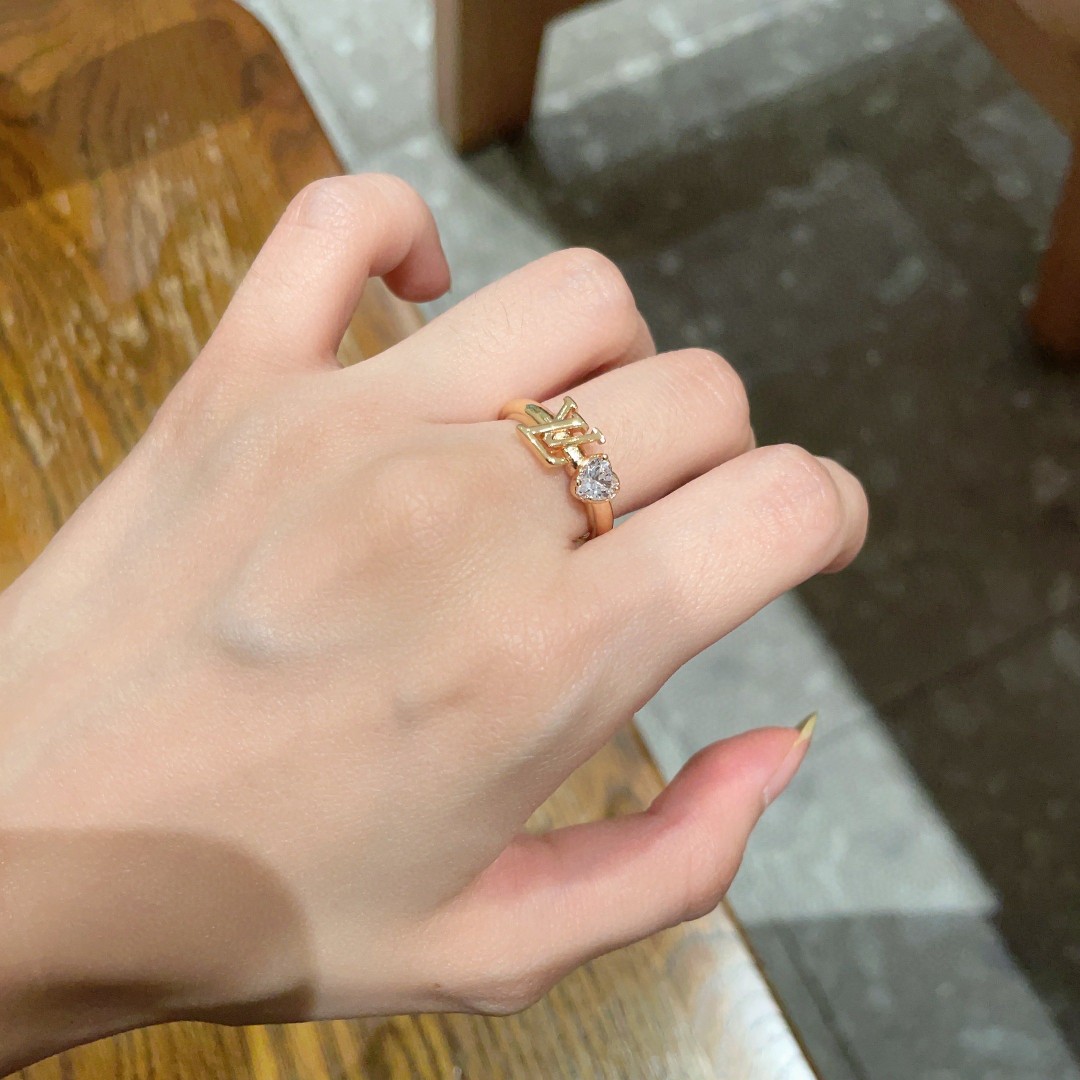 Louis Vuitton Jewelry Rings Imported diamond zircon series modeling ring