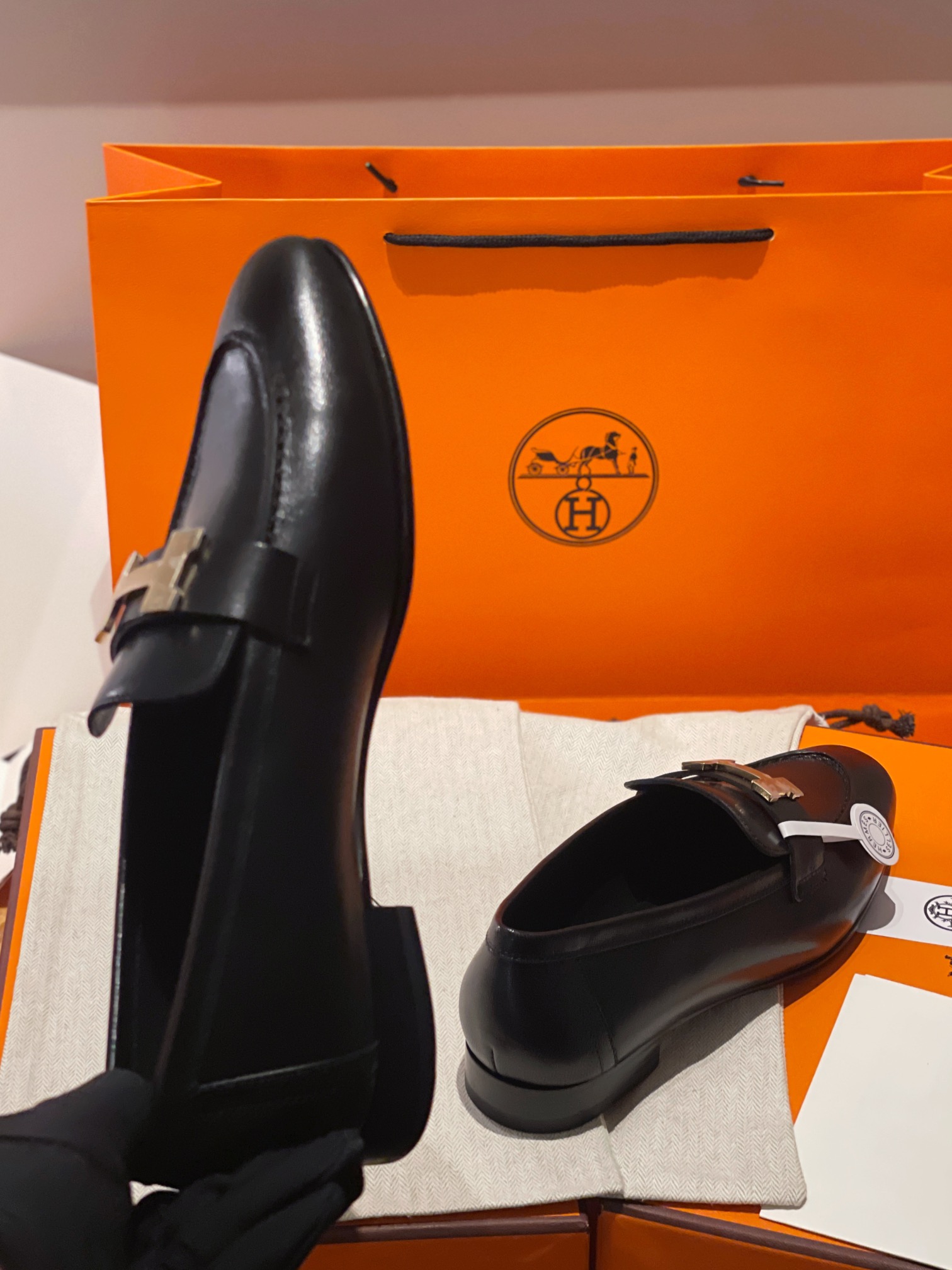 Hermes Shoes Loafers Cowhide