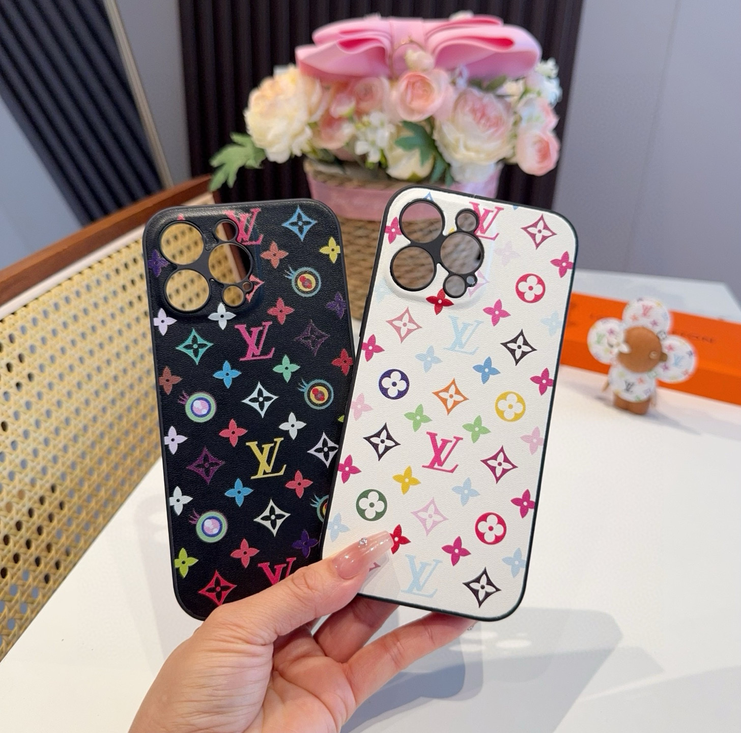 Louis Vuitton Phone Case LV X Murakami Takashi Tri-Color All-Around Leather Phone Case Accessories