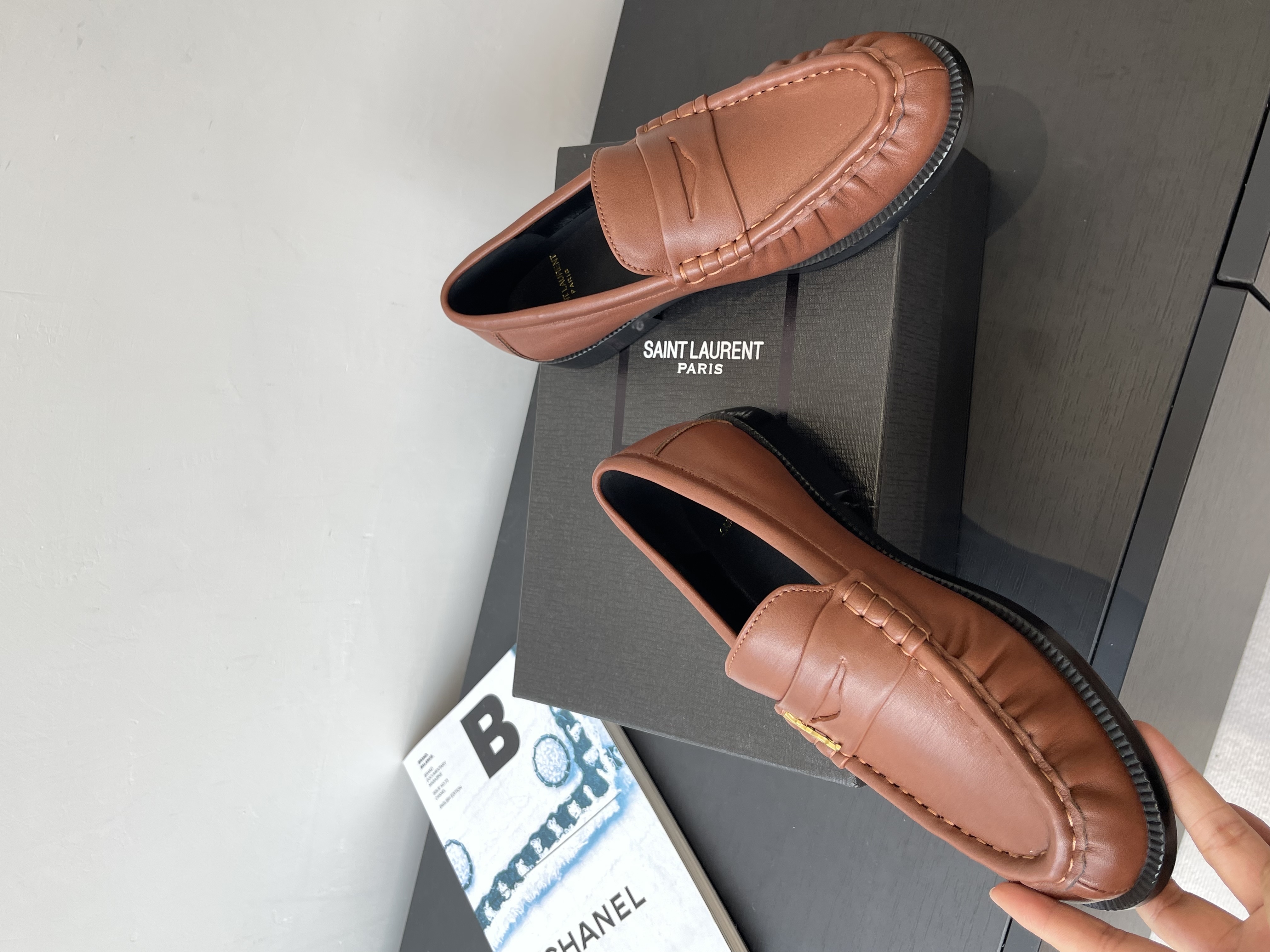 Saint Laurent Shoes Loafers Cowhide