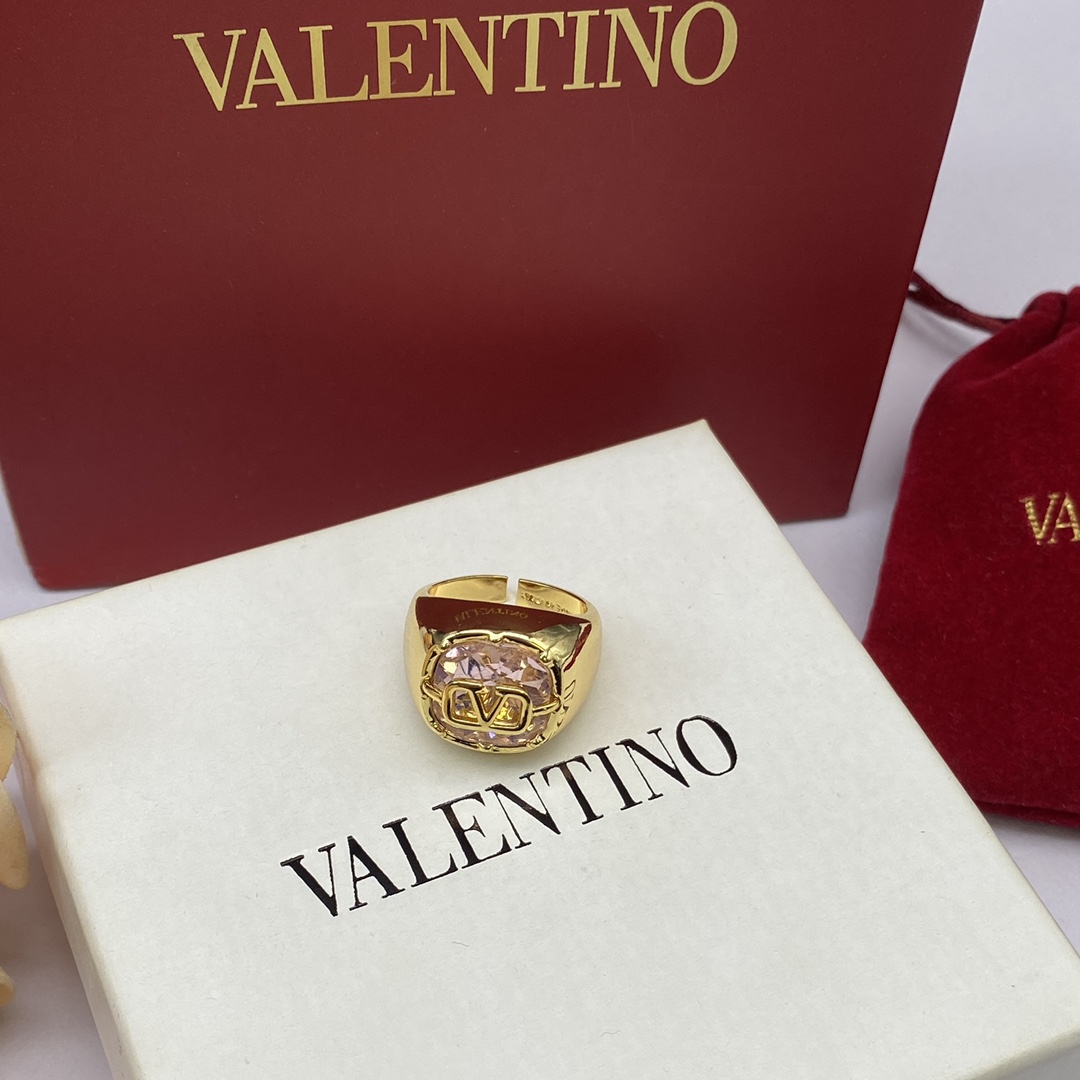 Valentino Jewelry Rings Fully Encrusted Diamond Adjustable Ring