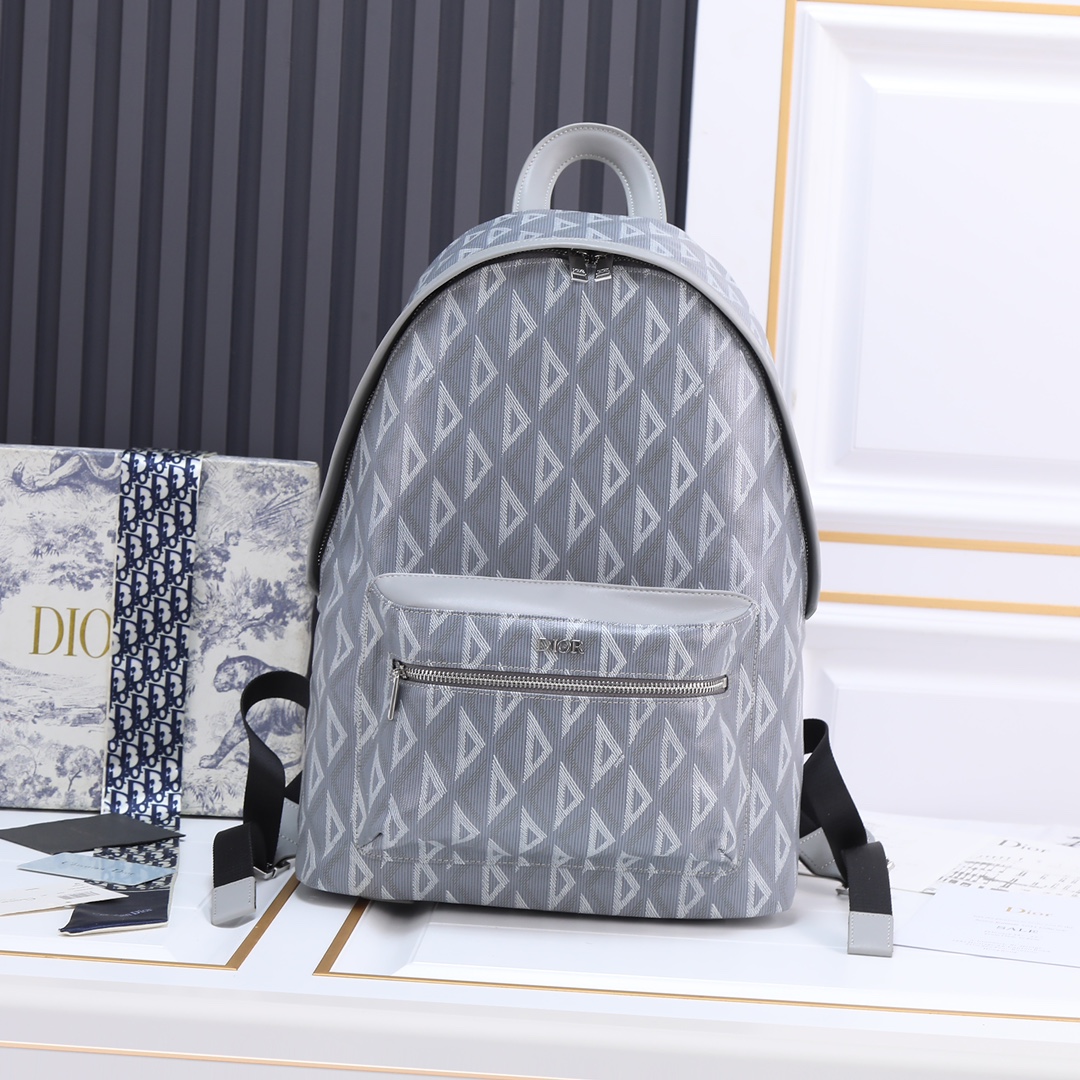 Large Rider Backpack Gray canvas 6601 LM032 30cm