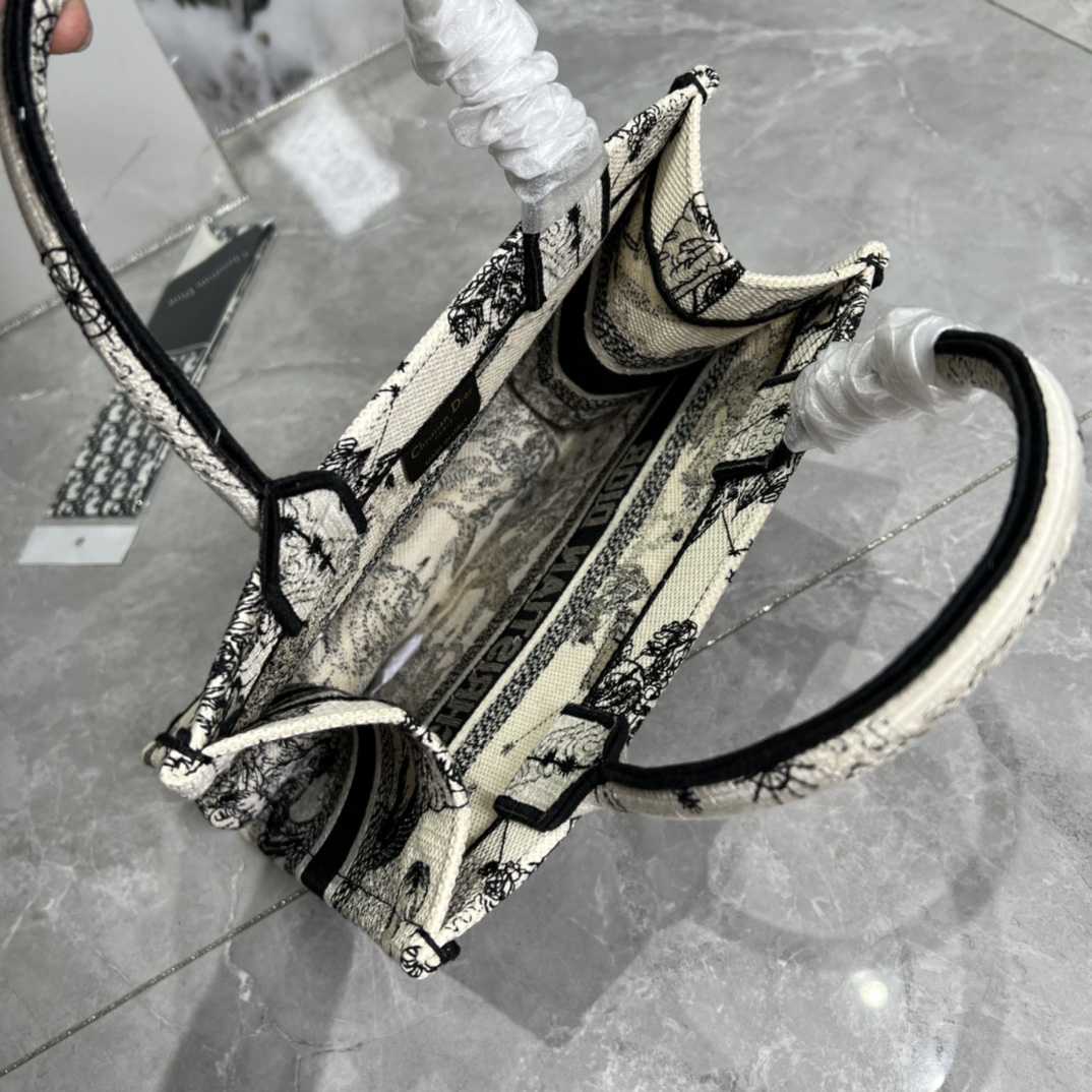 10A + top quality Small Dior Book Tote 0175 XB012 26cm