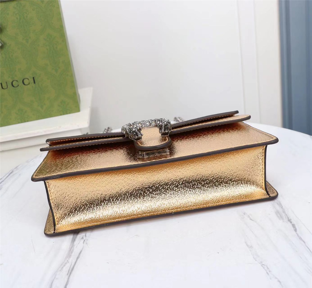 Dionysus Small Shoulder Bag Gold 499623 LM002 25cm