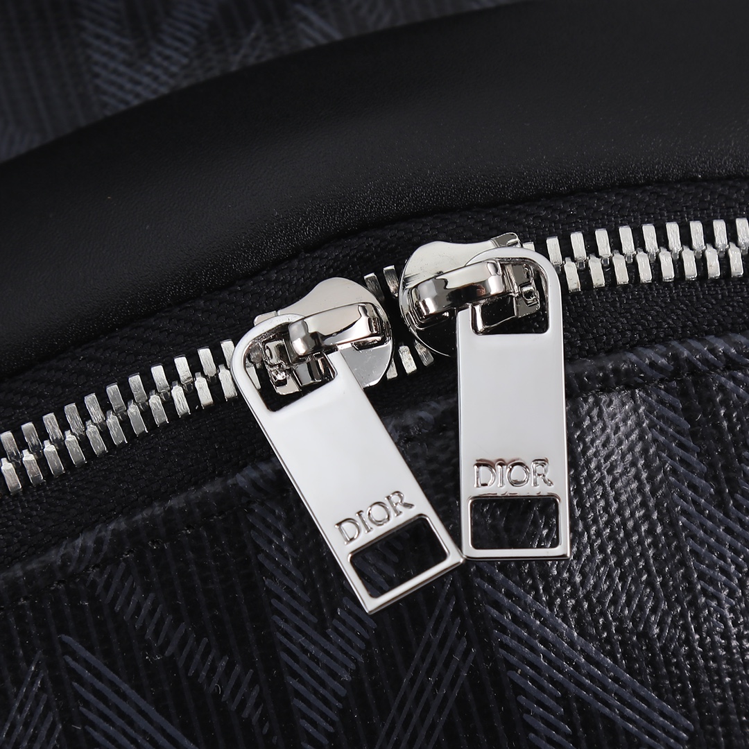 Small Rider Backpack Black canvas 6601 LM022 28cm