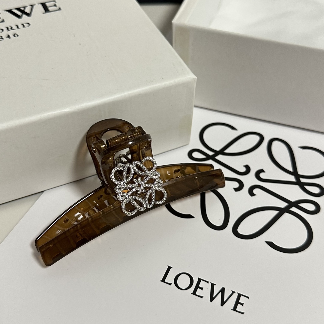 Loewe Jewelry Hairpin Vintage Czech Diamond Clip