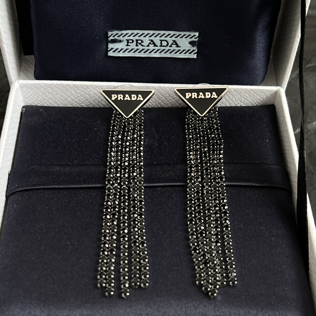 Prada Jewelry Earring Triangle tassel