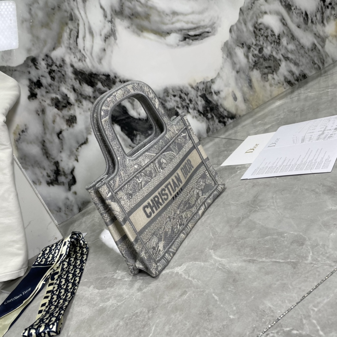 10A + top quality Mini Dior Book Tote 0175 XB041 23cm