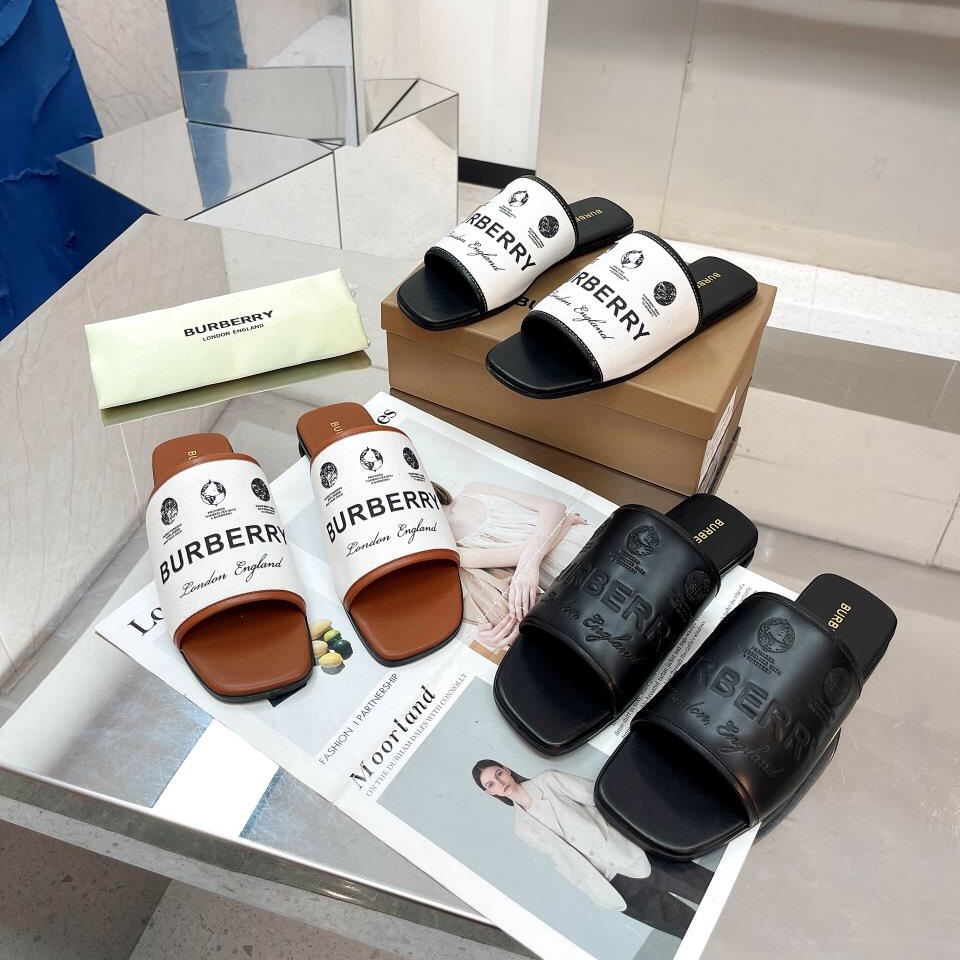 Burberry Shoes Summer new flat-bottomed ladies' Slippers